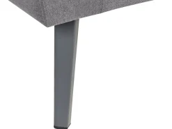 Sofa ogrodowa tapicerowana dla 3 osób szara