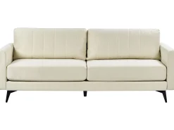 Sofa 3-osobowa tapicerowana jasnobeżowa