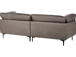 Sofa 3-osobowa wegańska ekoskóra brązowa