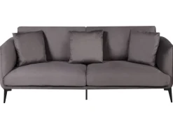 Sofa 3-osobowa welur beżowoszara