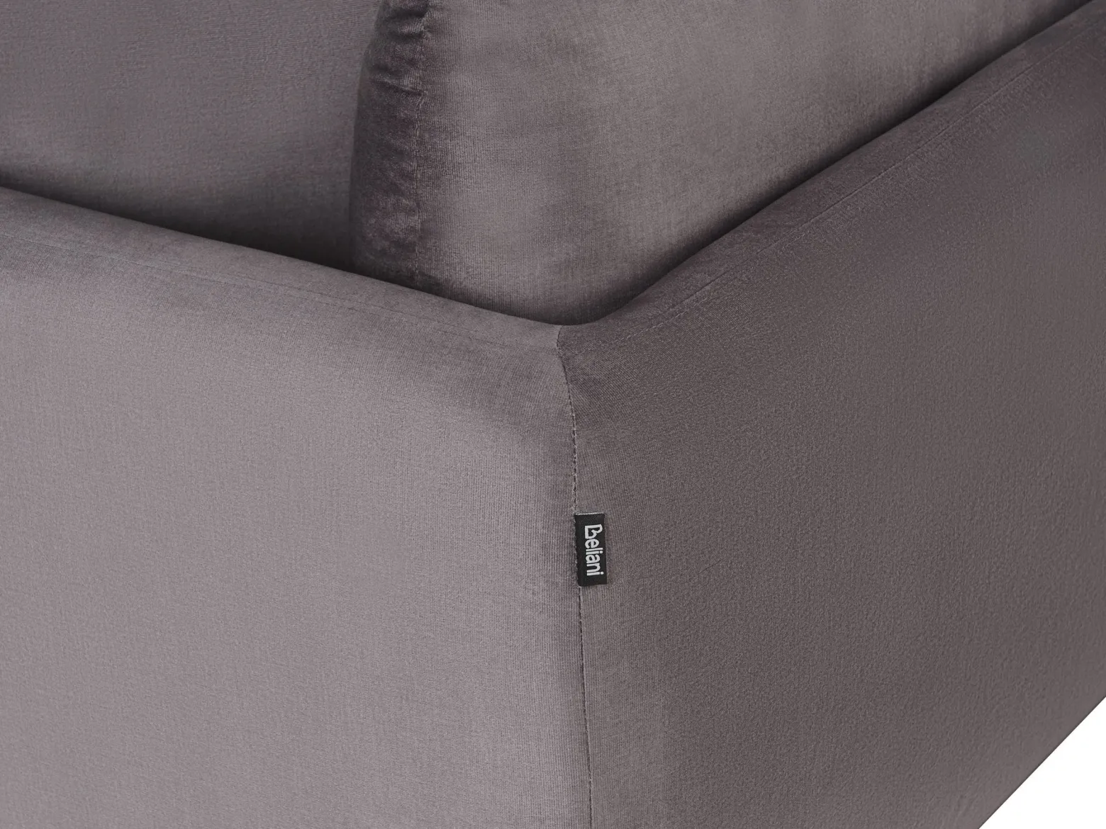 Sofa 3-osobowa welur beżowoszara