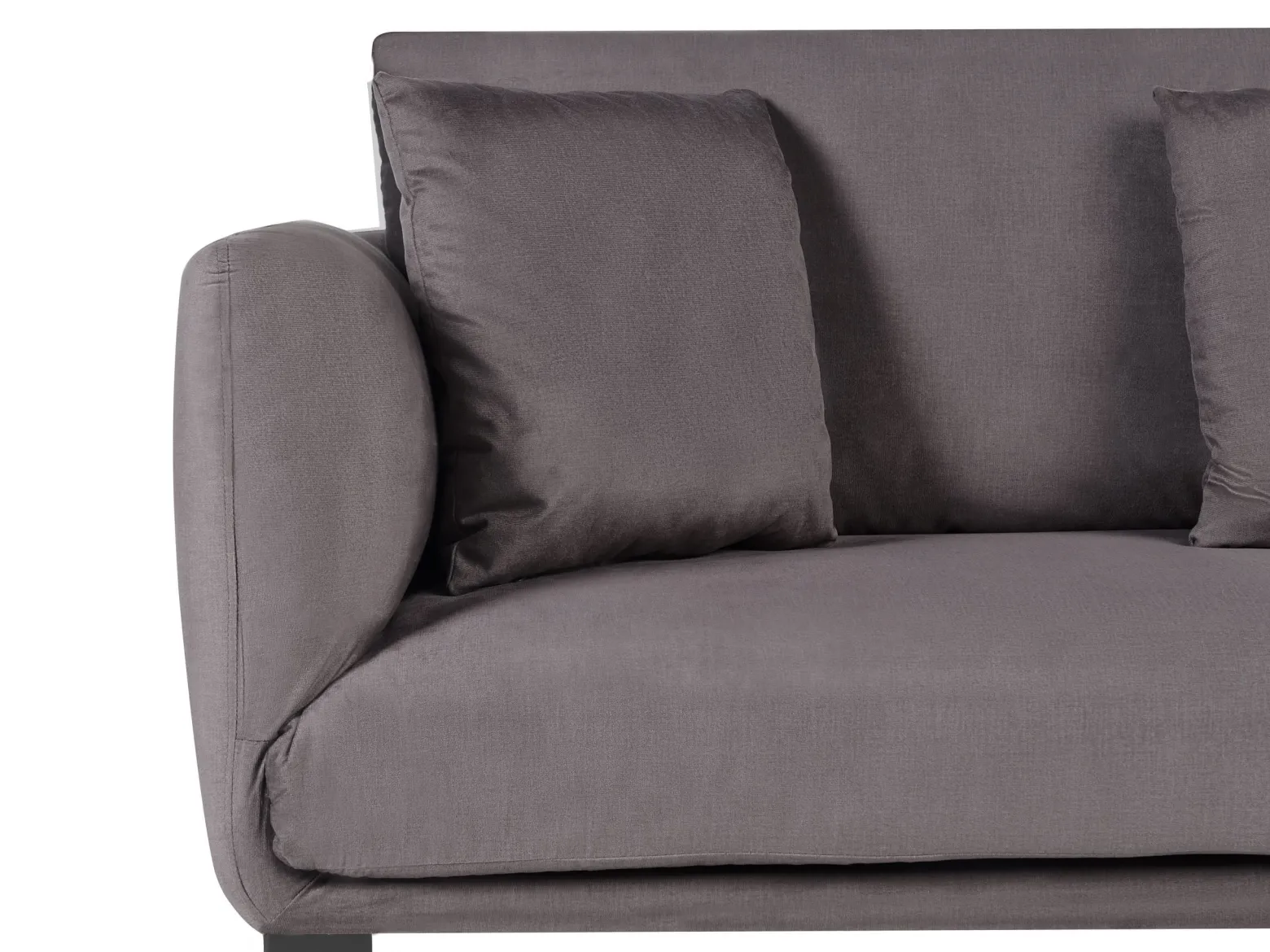 Sofa 3-osobowa welur beżowoszara