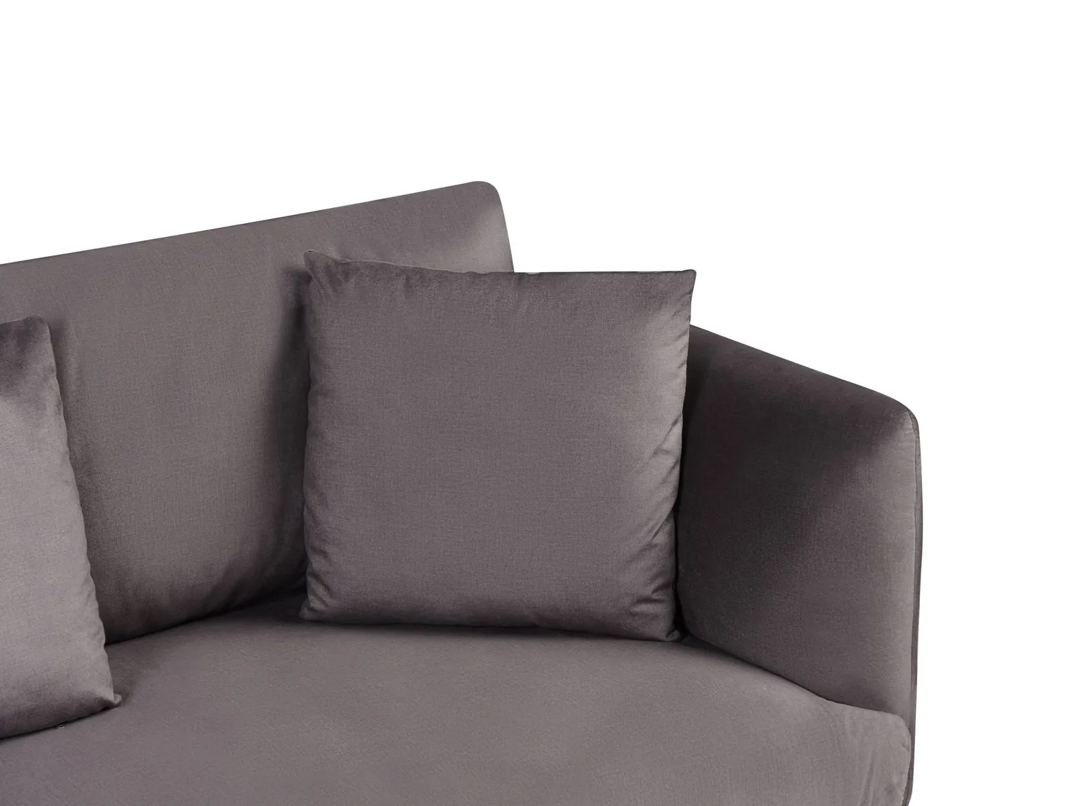 Sofa 3-osobowa welur beżowoszara