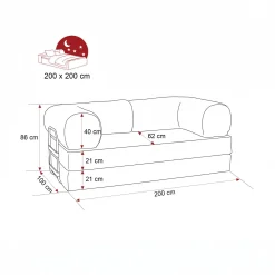 Sofa piankowa MUNO, rozkładana