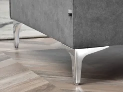 Sofa Roni-3 Szary Tkanina, Podstawa Chrom