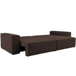 Sofa rozkładana BEST z pojemnikiem na pościel tkanina Poso Brązowy