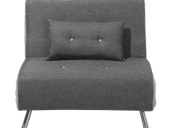 Sofa rozkładana funkcja spania ciemnoszara