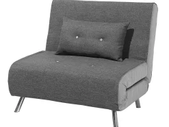 Sofa rozkładana funkcja spania ciemnoszara