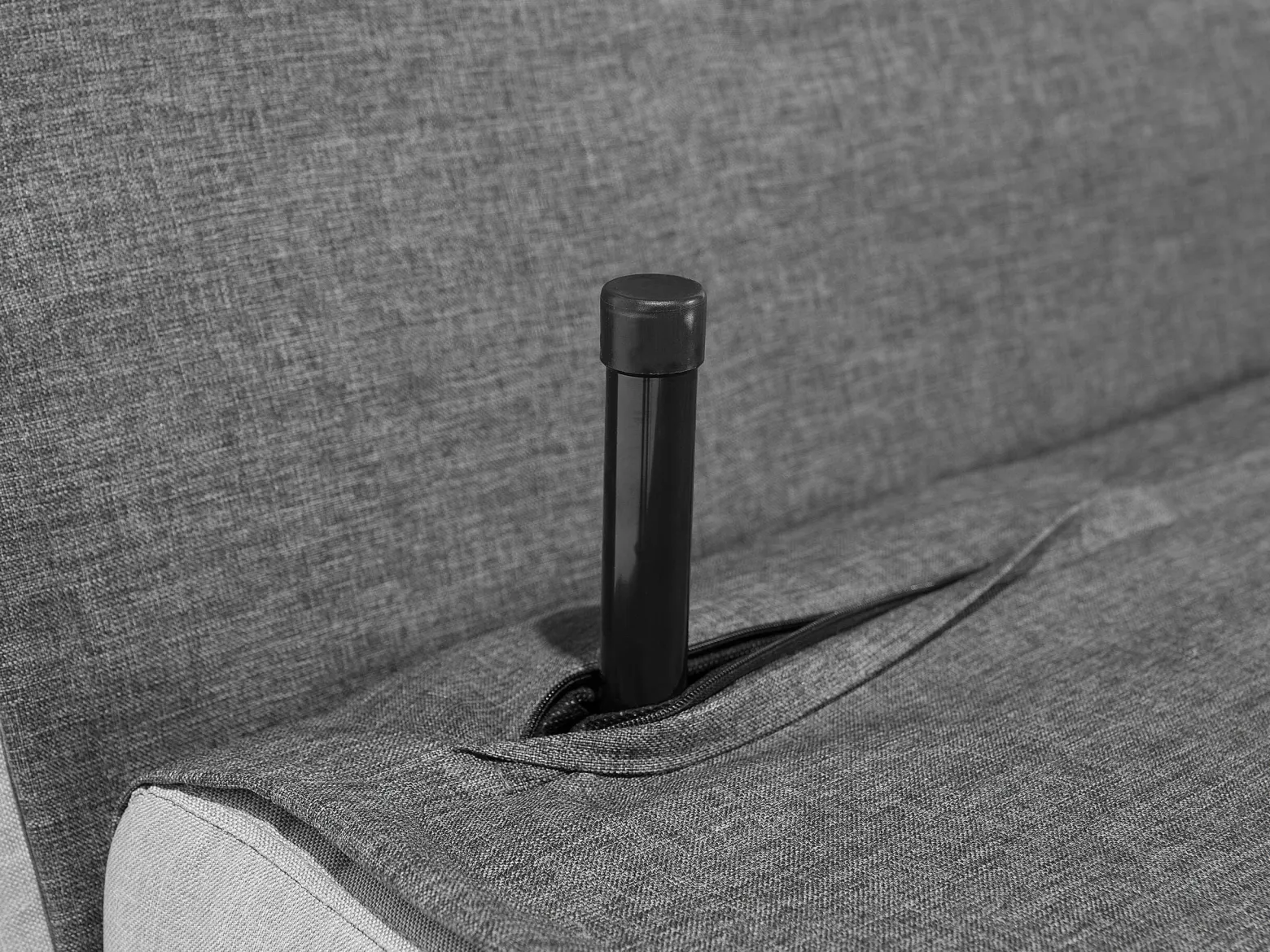 Sofa rozkładana funkcja spania ciemnoszara