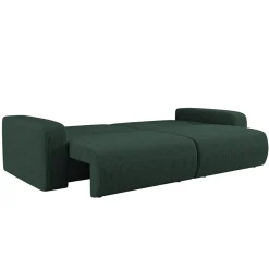 Sofa rozkładana MILANO z pojemnikiem na pościel tkanina Poso Zielony