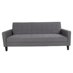 Sofa rozkładana Milton szara ciemna z pojemnikiem na pościel