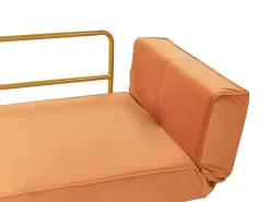 Sofa rozkładania pomarańczowa do salonu