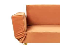 Sofa rozkładania pomarańczowa do salonu