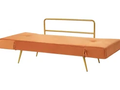 Sofa rozkładania pomarańczowa do salonu