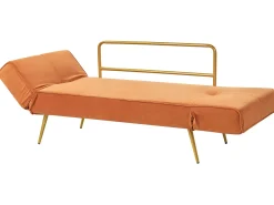 Sofa rozkładania pomarańczowa do salonu