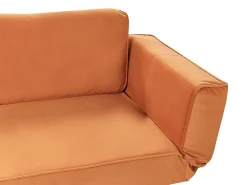 Sofa rozkładania pomarańczowa do salonu