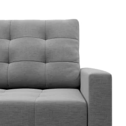 Sofa skandynawska, pikowana, NUBO, 152x92x92 cm, jasny szary | TYLETEGOTU