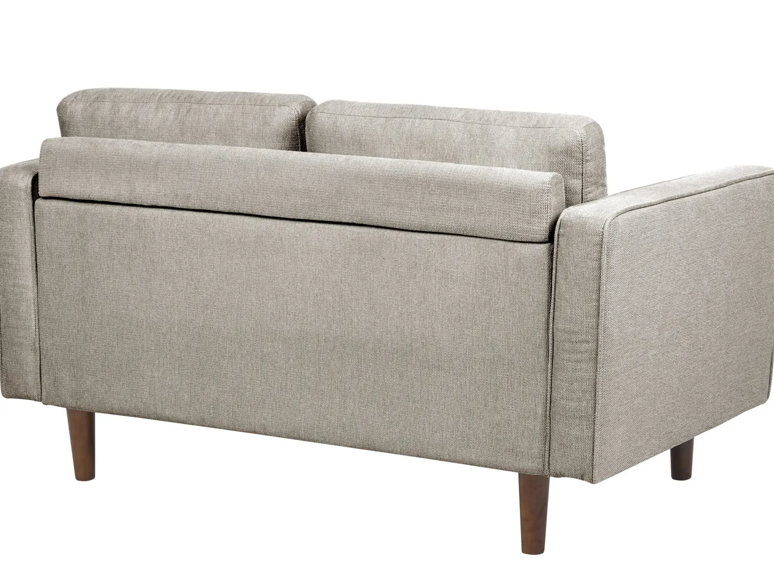 Sofa tapicerowana 2-osobowa brązowoszara