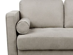 Sofa tapicerowana 2-osobowa brązowoszara