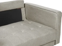 Sofa tapicerowana 2-osobowa brązowoszara