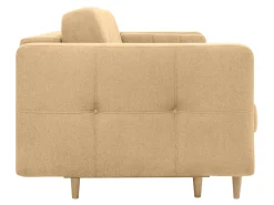 Sofa trzyosobowa Cornet rozkładana z pojemnikiem miodowa