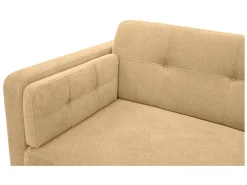 Sofa trzyosobowa Cornet rozkładana z pojemnikiem miodowa