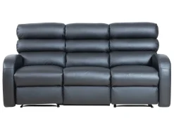 Sofa trzyosobowa Luton z funkcją relaks czarna