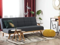 Sofa trzyosobowa rozkładana ciemnoszara