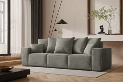 Sofa trzyosobowa z funkcją spania ELLA, tkanina Noel, Szary