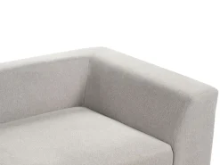 Sofa trzyosobowa z poduszkami jasnoszara