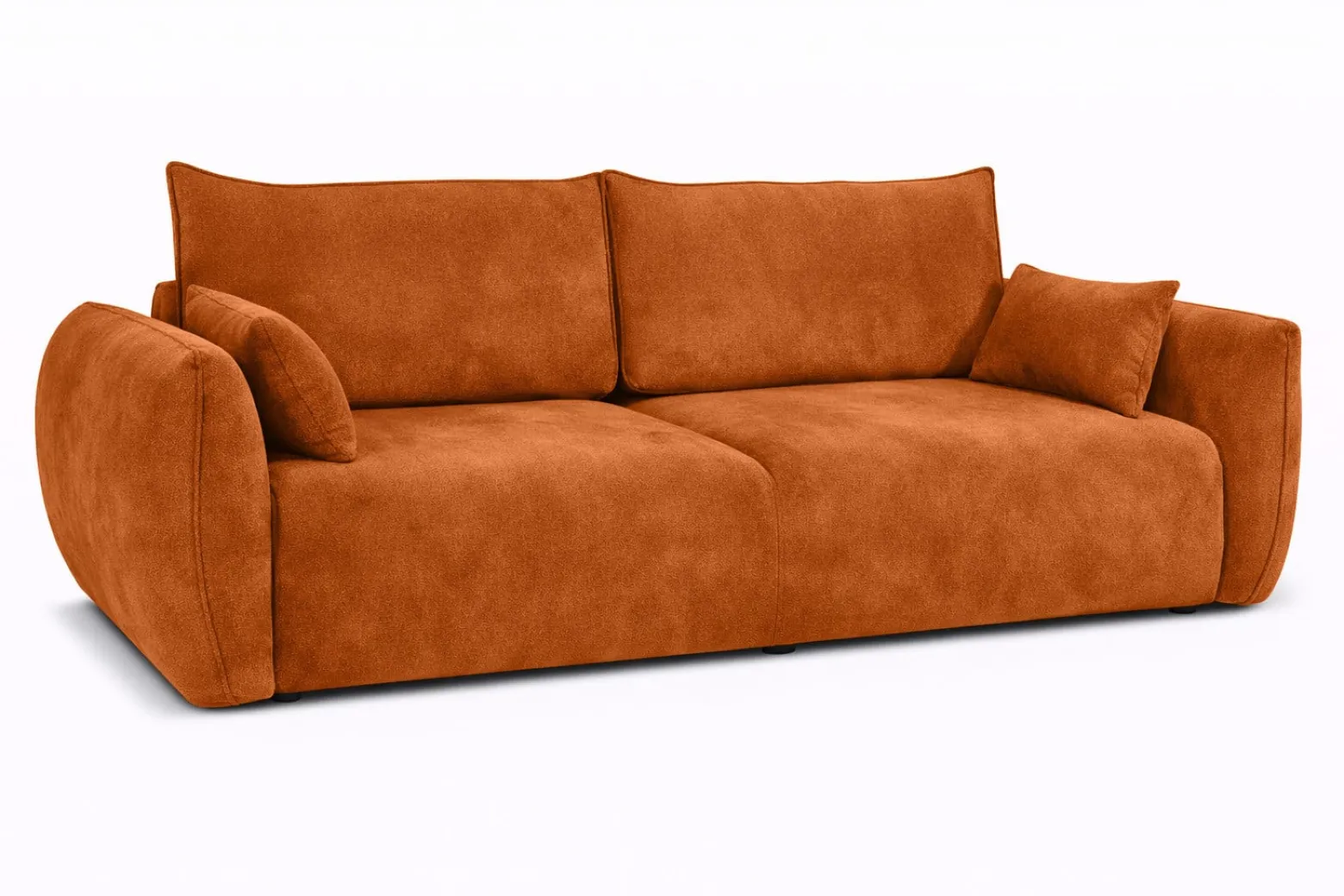 Sofa z funkcją spania i pojemnikiem, welur Salvador, Brązowy, Zephira