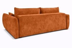 Sofa z funkcją spania i pojemnikiem, welur Salvador, Brązowy, Zephira