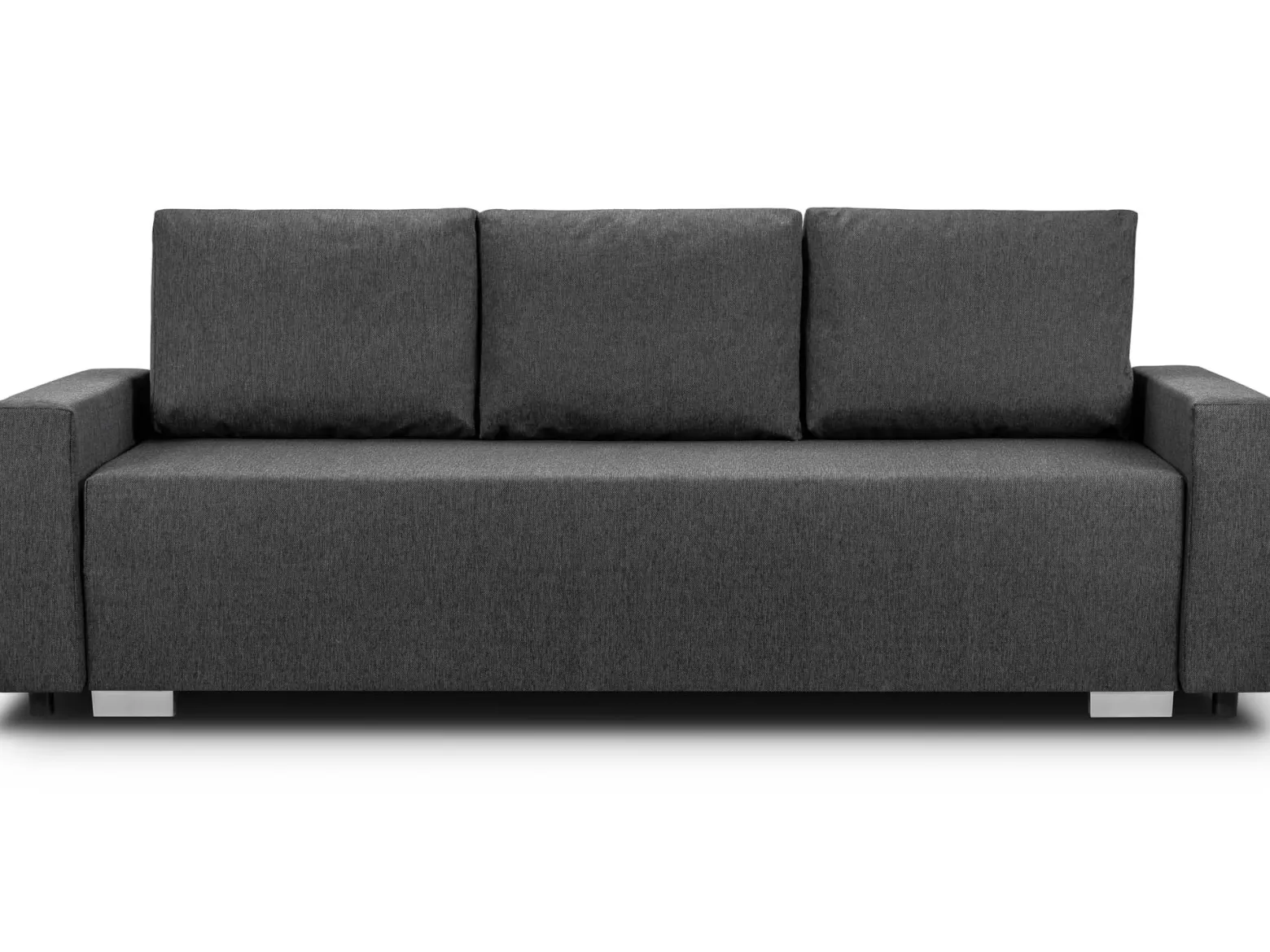 Sofa z funkcją spania sprężyny bonell Porto Grafitowa