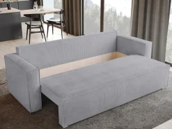 Sofa z funkcją spania TOP szary sztruks