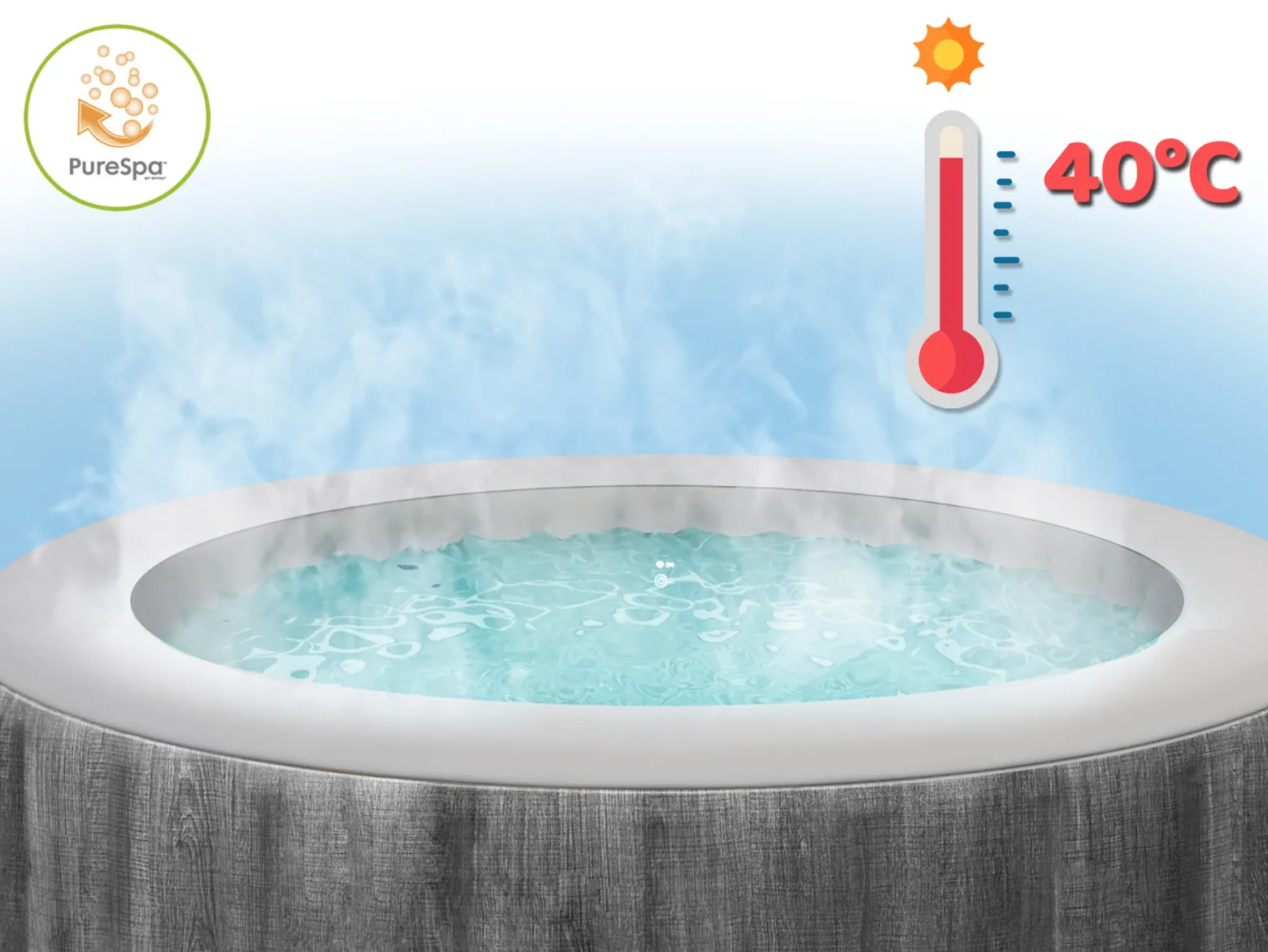 SPA dmuchane basen 4os. z hydromasażem Intex 28440 zestaw