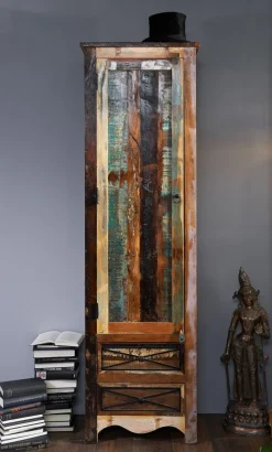 SPIRIT Szafa #109 Drewno z odzysku lakierowane 60x40x200 cm