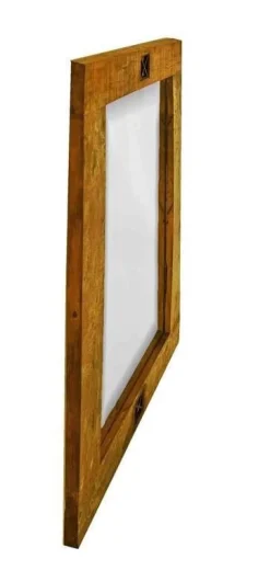 SPIRIT Lustro #04 Drewno z odzysku lakierowane 120x80 cm