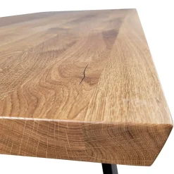 Stół dębowy 180x90 loftowy VALDEZ, metalowe czarne nogi