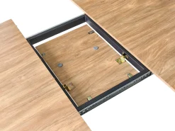 Stół do jadalni rozkładany 120/160 x 120 cm MDF metalowe nogi brązowy