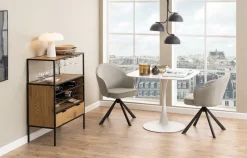 STÓŁ KWADRATOWY Malta biały CERAMICZNY BLAT metal