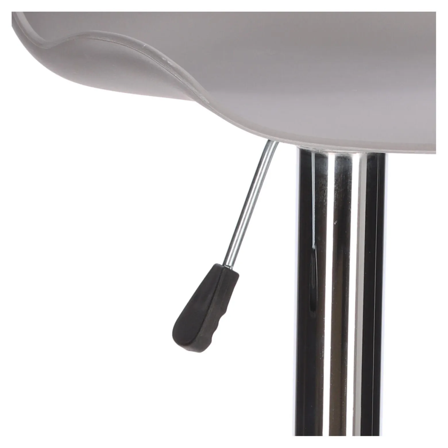 STOŁEK BAROWY Inge REGULOWANY 60-81 cm szary/chrom