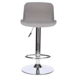 STOŁEK BAROWY Inge REGULOWANY 60-81 cm szary/chrom