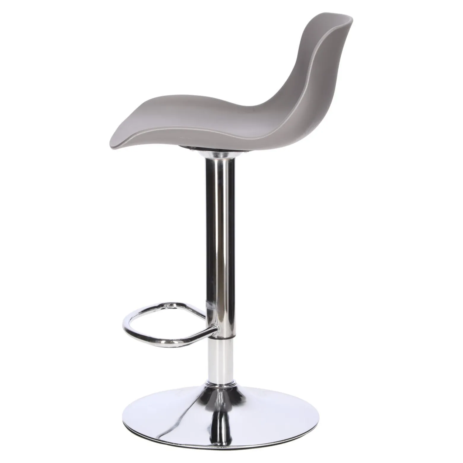 STOŁEK BAROWY Inge REGULOWANY 60-81 cm szary/chrom