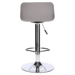 STOŁEK BAROWY Inge REGULOWANY 60-81 cm szary/chrom
