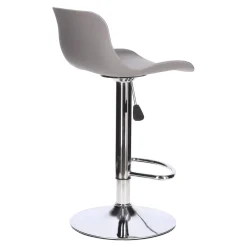 STOŁEK BAROWY Inge REGULOWANY 60-81 cm szary/chrom
