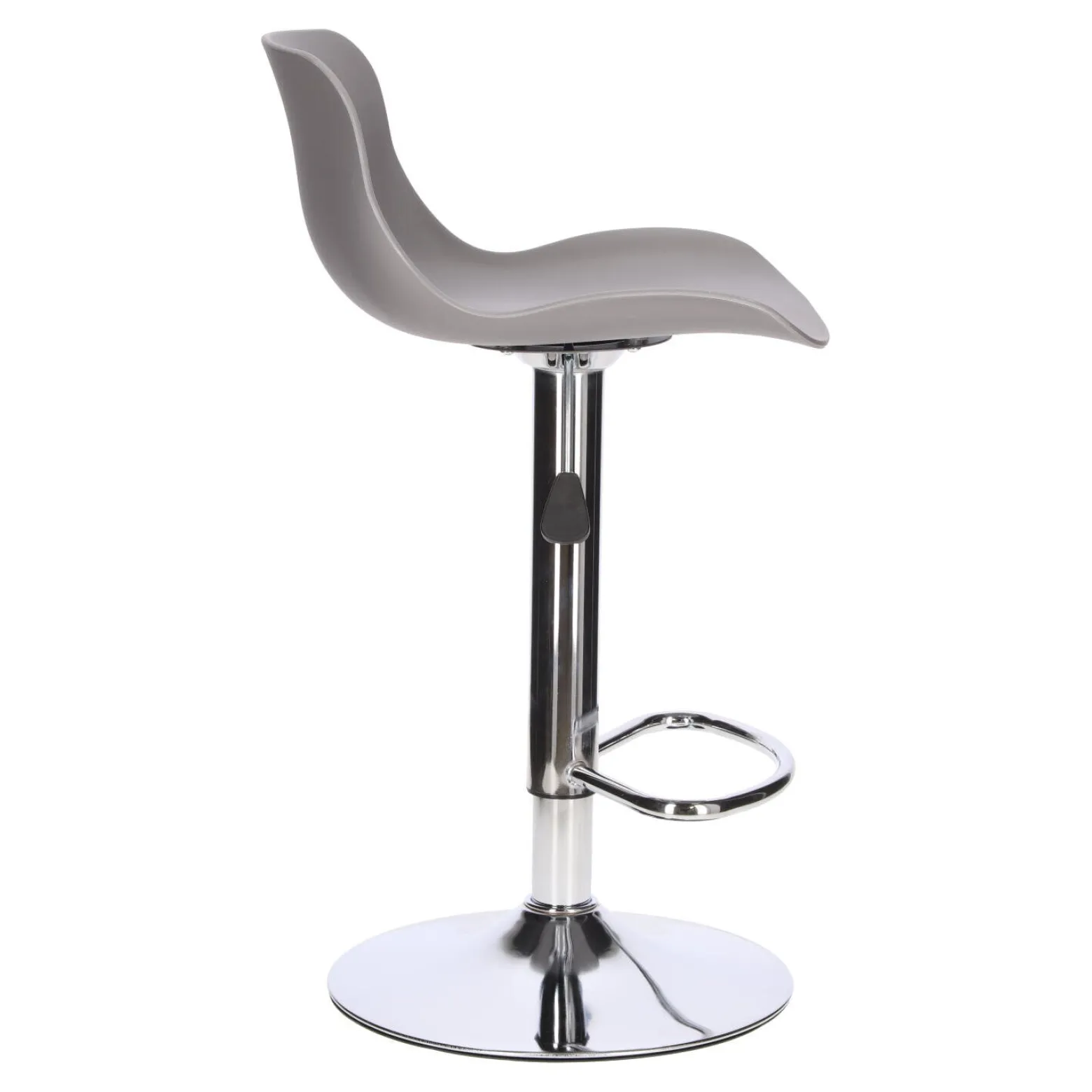 STOŁEK BAROWY Inge REGULOWANY 60-81 cm szary/chrom