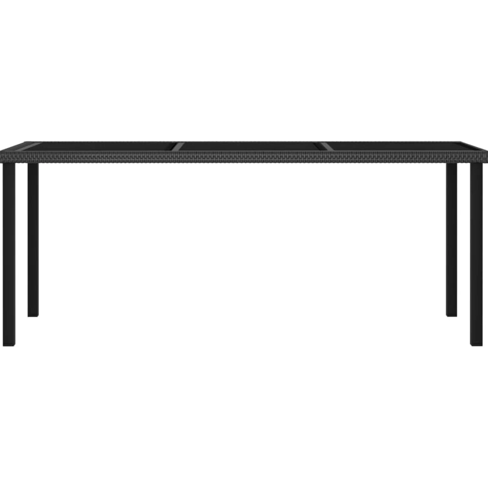 Stół ogrodowy Czarny 180 x 70 x 73 cm Technorattan vidaXL