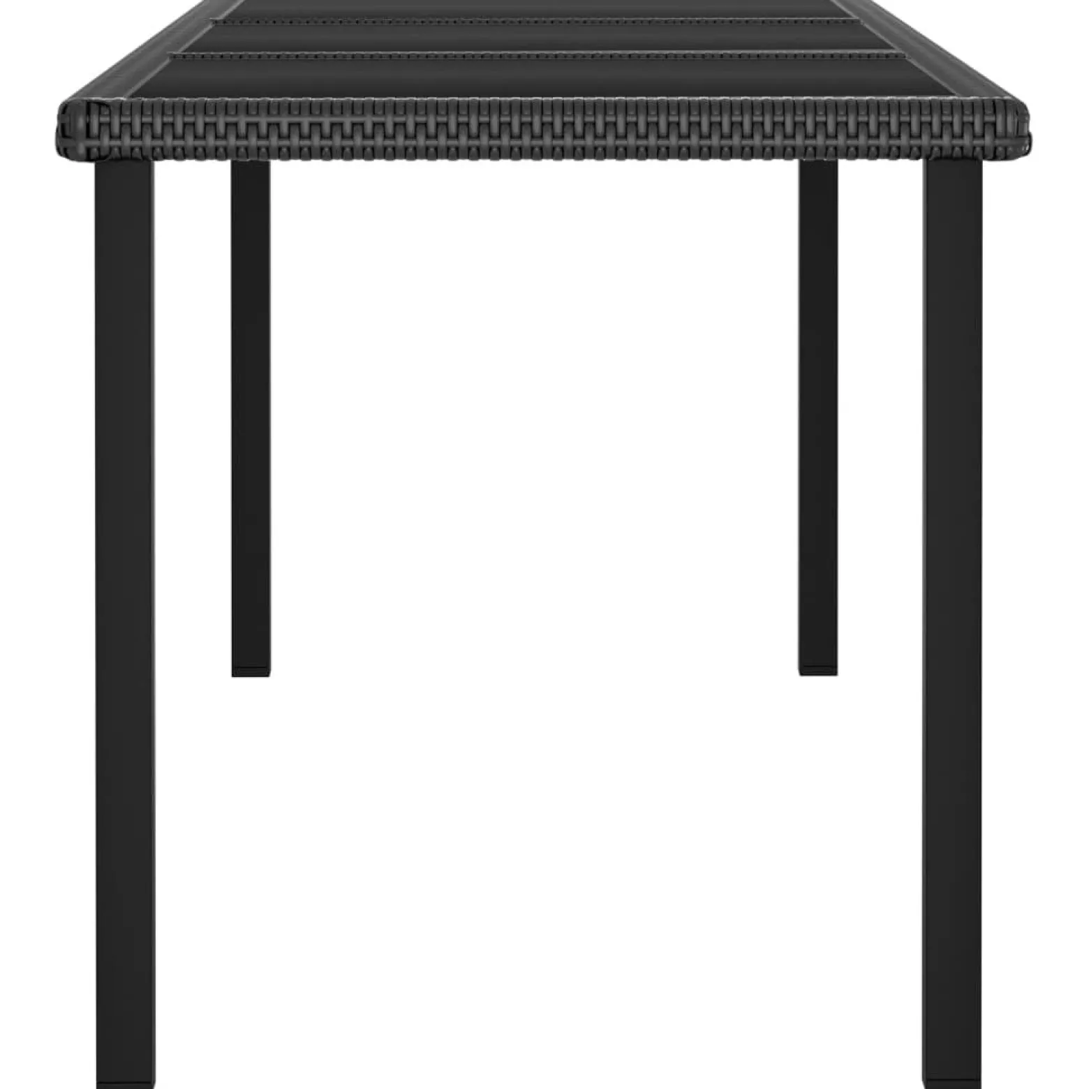 Stół ogrodowy Czarny 180 x 70 x 73 cm Technorattan vidaXL
