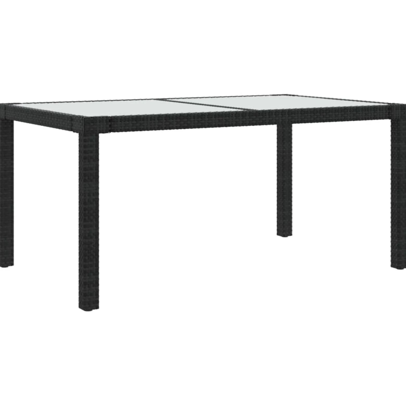 Stół ogrodowy Czarny 150 x 90 x 75 cm Technorattan vidaXL