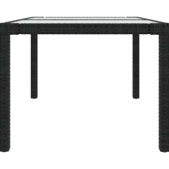 Stół ogrodowy Czarny 150 x 90 x 75 cm Technorattan vidaXL